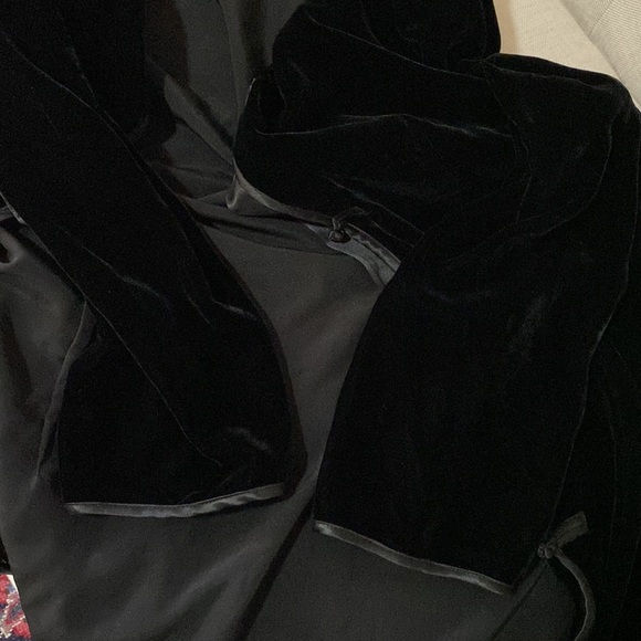 LINDA HARTMAN INTIMATES 100% silk VELVET velour size XL  button down shirt - Picture 7 of 16